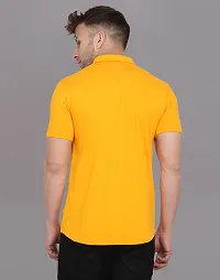 Stylish Yellow Cotton Blend Solid Casual Shirt For Men-thumb1