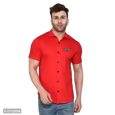 Stylish Cotton Blend Short  Sleeves Shirt For Men