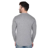 Tfurnish Silver Cotton Blend Solid Long Sleeves Casual Shirts For Men-thumb1