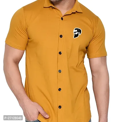 Stylish Cotton Blend Short  Sleeves Shirt For Men-thumb5