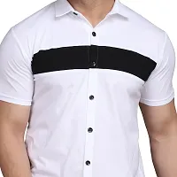 Men's Short Sleeves Spread Shirt (White)_S-thumb2