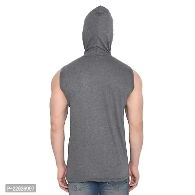 Men's Sleeveless Hooded Tees ( Grey )_S-thumb2