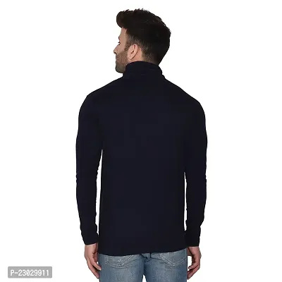 Men's Full Sleeves High Neck Tees ( Navy Blue )_S-thumb2