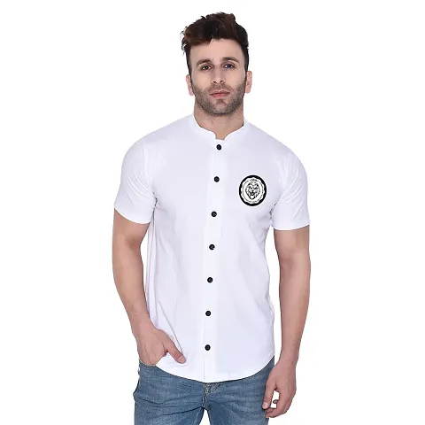 Hot Selling Cotton Blend Short Sleeves Casual Shirt 