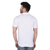 Tfurnish Men's Short Sleeves Spread Collar Shirt (White)_S-thumb1