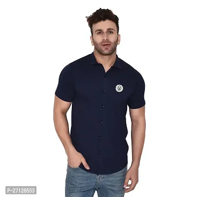 Stylish Cotton Blend Short  Sleeves Shirt For Men