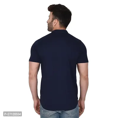 Stylish Cotton Blend Short  Sleeves Shirt For Men-thumb3