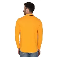 Tfurnish Yellow Cotton Blend Solid Long Sleeves Casual Shirts For Men-thumb1