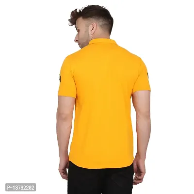 Men's Short Sleeves Spread Shirt (Yellow)_S-thumb2