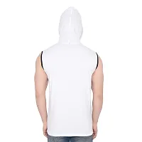 Men's Sleeveless Hooded Tees ( White )_S-thumb1