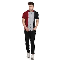 Men Short Sleeves Spread Casual Shirt-thumb1