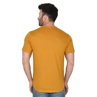 Tfurnish Gold Cotton Blend Solid Short Sleeves Casual Shirts For Men-thumb1