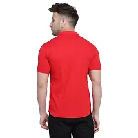 Men's Short Sleeves Spread Shirt (Red)_S-thumb1