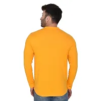 Tfurnish Yellow Cotton Blend Solid Long Sleeves Casual Shirts For Men-thumb1