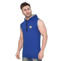 Men's Sleeveless Hooded Tees ( Blue )_S-thumb2