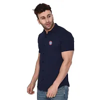 Stylish Cotton Blend Short  Sleeves Shirt For Men-thumb3