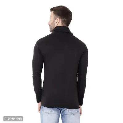 Men's Full Sleeves High Neck Tees ( Black )_S-thumb2