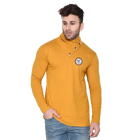 Trendy Mens Full Sleeves High Neck T-Shirt