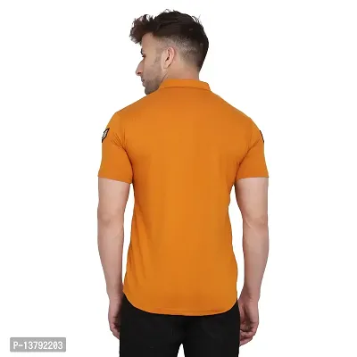 Men's Short Sleeves Spread Shirt (Mustard)_S-thumb2