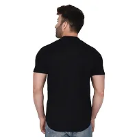 Tfurnish Black Cotton Blend Solid Short Sleeves Casual Shirts For Men-thumb1