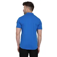 Men's Short Sleeves Spread Shirt (Blue)_S-thumb1