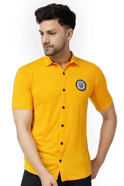 Mens Regular Fit Cotton Solid Casual Shirts