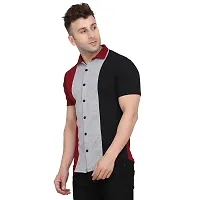 Men Short Sleeves Spread Casual Shirt-thumb4