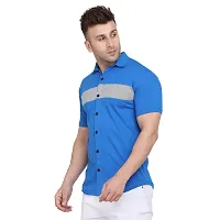 Men's Short Sleeves Spread Shirt (Blue)_S-thumb2