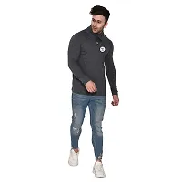 Men's Full Sleeves High Neck Tees ( Grey )_S-thumb3