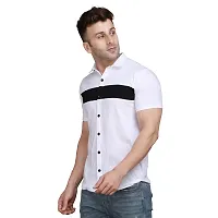 Men's Short Sleeves Spread Shirt (White)_S-thumb4