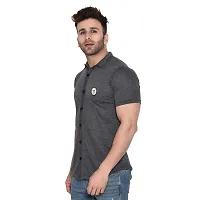 Stylish Cotton Blend Short  Sleeves Shirt For Men-thumb2