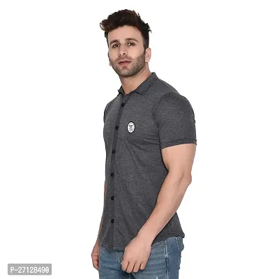 Stylish Cotton Blend Short  Sleeves Shirt For Men-thumb3