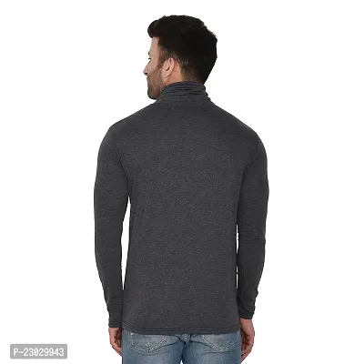 Men's Full Sleeves High Neck Tees ( Grey )_S-thumb2