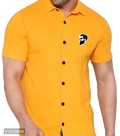 Stylish Cotton Blend Short  Sleeves Shirt For Men-thumb5