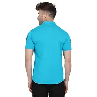 Men's Short Sleeves Spread Shirt (Turquoise)_S-thumb1