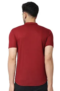 Men's Short Sleeves Spread Shirt (Maroon)_S-thumb1