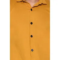 Tfurnish Men's Short Sleeves Spread Collar Shirt (Mustard)_S-thumb3