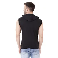 Men's Sleeveless Hooded Tees ( Black )_S-thumb1