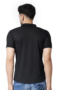 Men's Short Sleeves Spread Shirt (Black)_S-thumb1