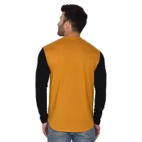 Tfurnish Gold Cotton Blend Solid Long Sleeves Casual Shirts For Men-thumb1