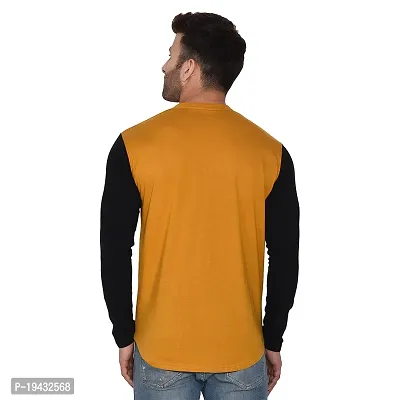 Tfurnish Gold Cotton Blend Solid Long Sleeves Casual Shirts For Men-thumb2