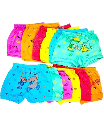 BABY4U Bloomers Baby Girls Baby Boys Soft Brief Panty Innerwear Drawer Comfortable Regular Fit Bloomers for Kids Combo (18 Months - 24 Months, 12)