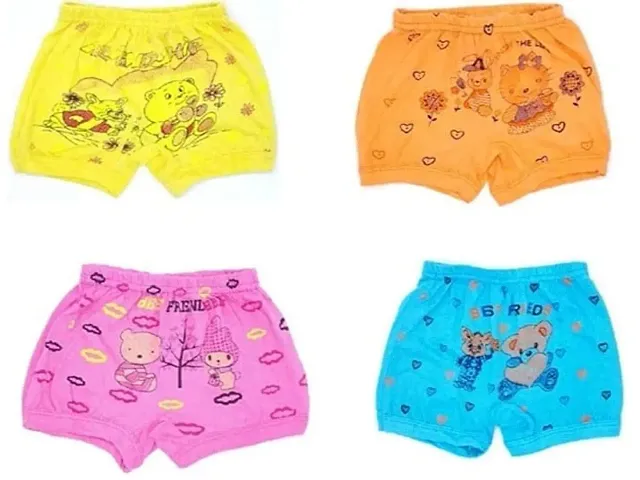 BABY4U unisex-child Bloomers (Pack of 4) (Bloomers_P_Multicolour_5 Years - Years)