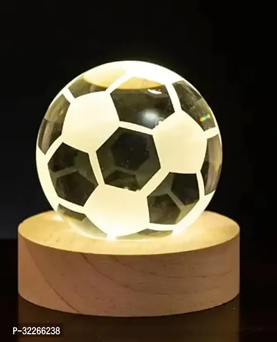 Crystal Ball Night Lamp Creative Engraved Crystal Ball Night Light USB Table LED Wooden Crystal Ball for Home Office Decoration