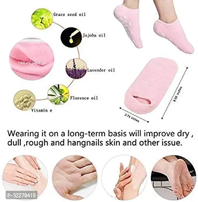 Silicon Socks Heel for Crack Spa Gel Socks for Women and Men, Feet Protector Crack Heel Repair Socks with Moisturizing Natural Oil and Vitamin E - Repair Dry Cracked Feet and Soften Skin-thumb2