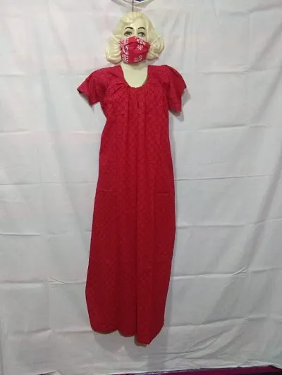 Womens Cotton Printed nighty/Night Gown/Maxi