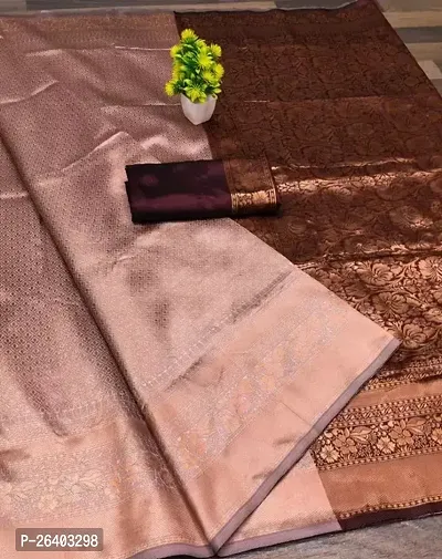 Beautiful Art Silk  Saree with Blouse piece For Women-thumb0