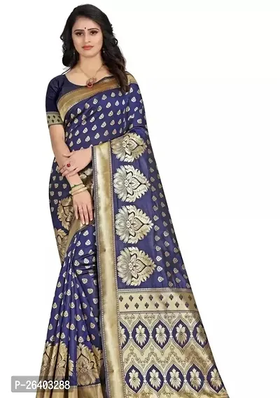 Beautiful Art Silk  Saree with Blouse piece For Women