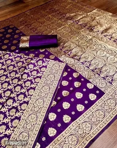 Beautiful Art Silk  Saree with Blouse piece For Women-thumb0