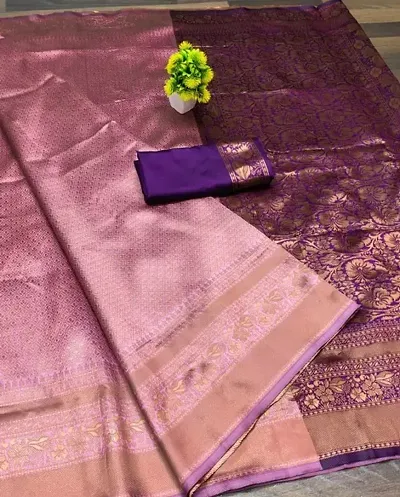 Must Have Art Silk Saree with Blouse piece 